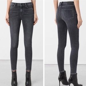 All Saints Charcoal Cigarette Jeans